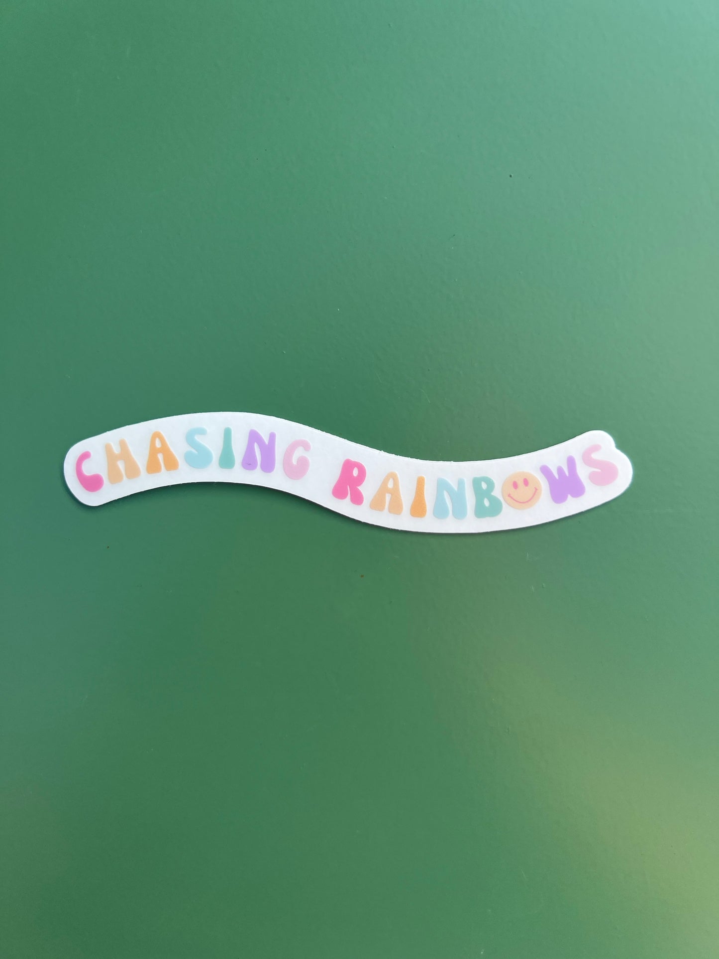 Chasing Rainbows Logo Sticker - transparent background