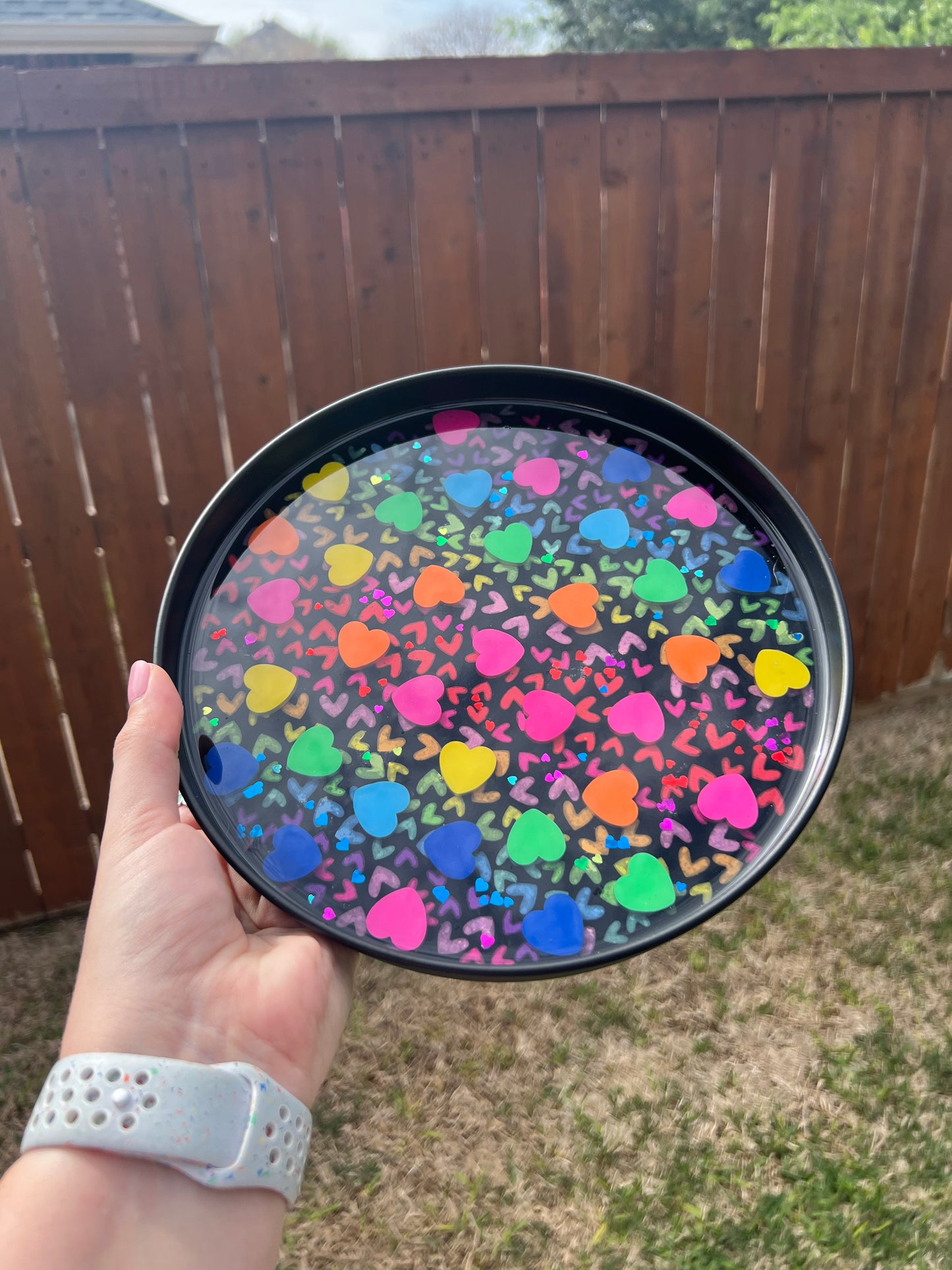 Rainbow Heart Tray