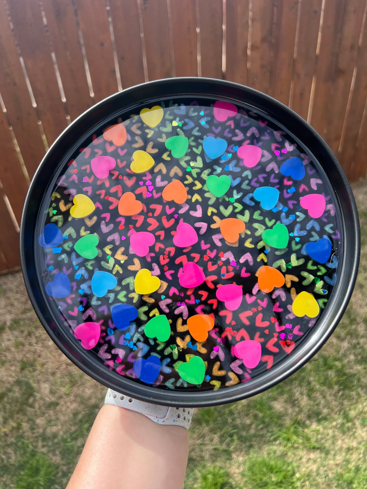 Rainbow Heart Tray